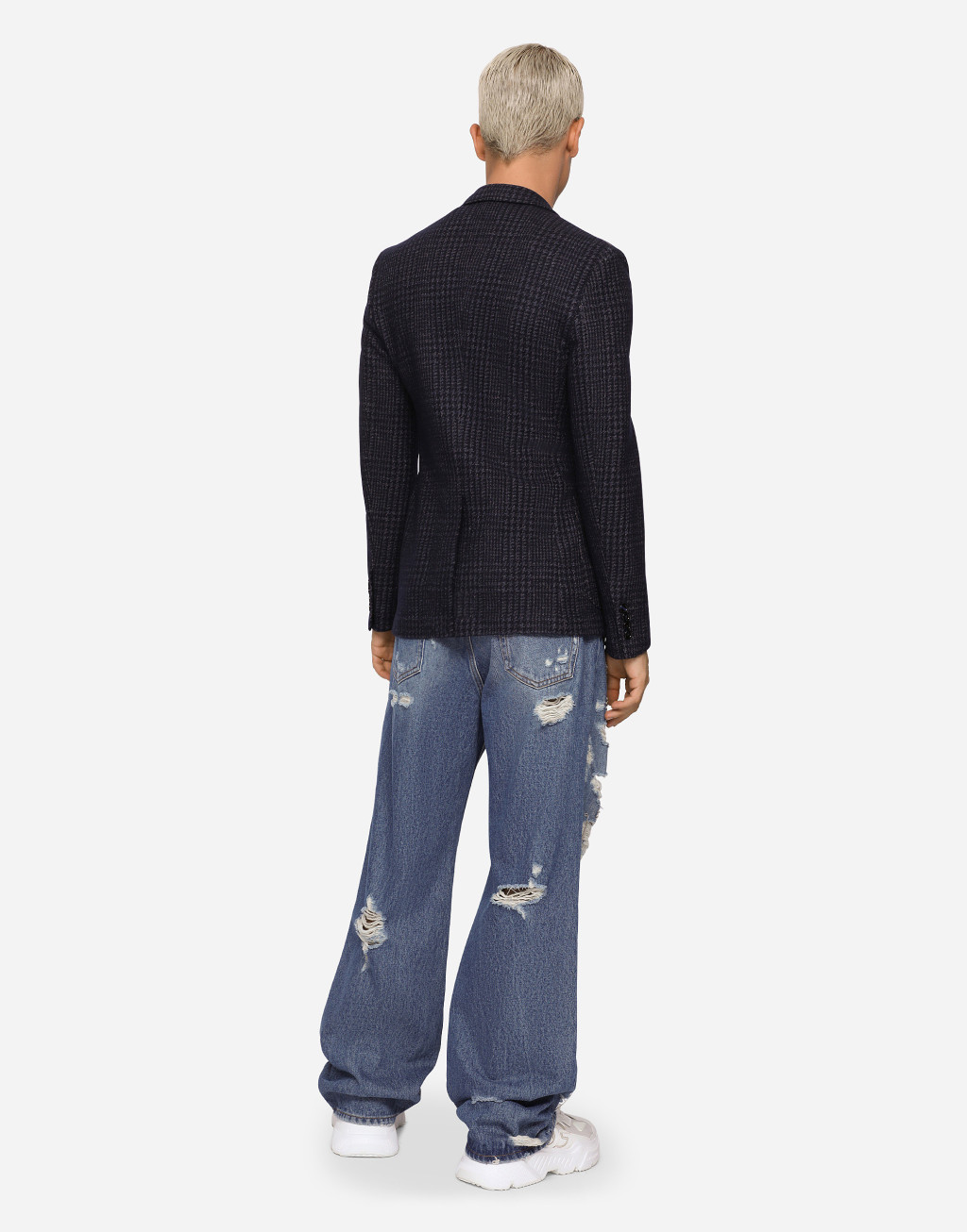 Portofino 拼饰格纹平纹针织夹克3