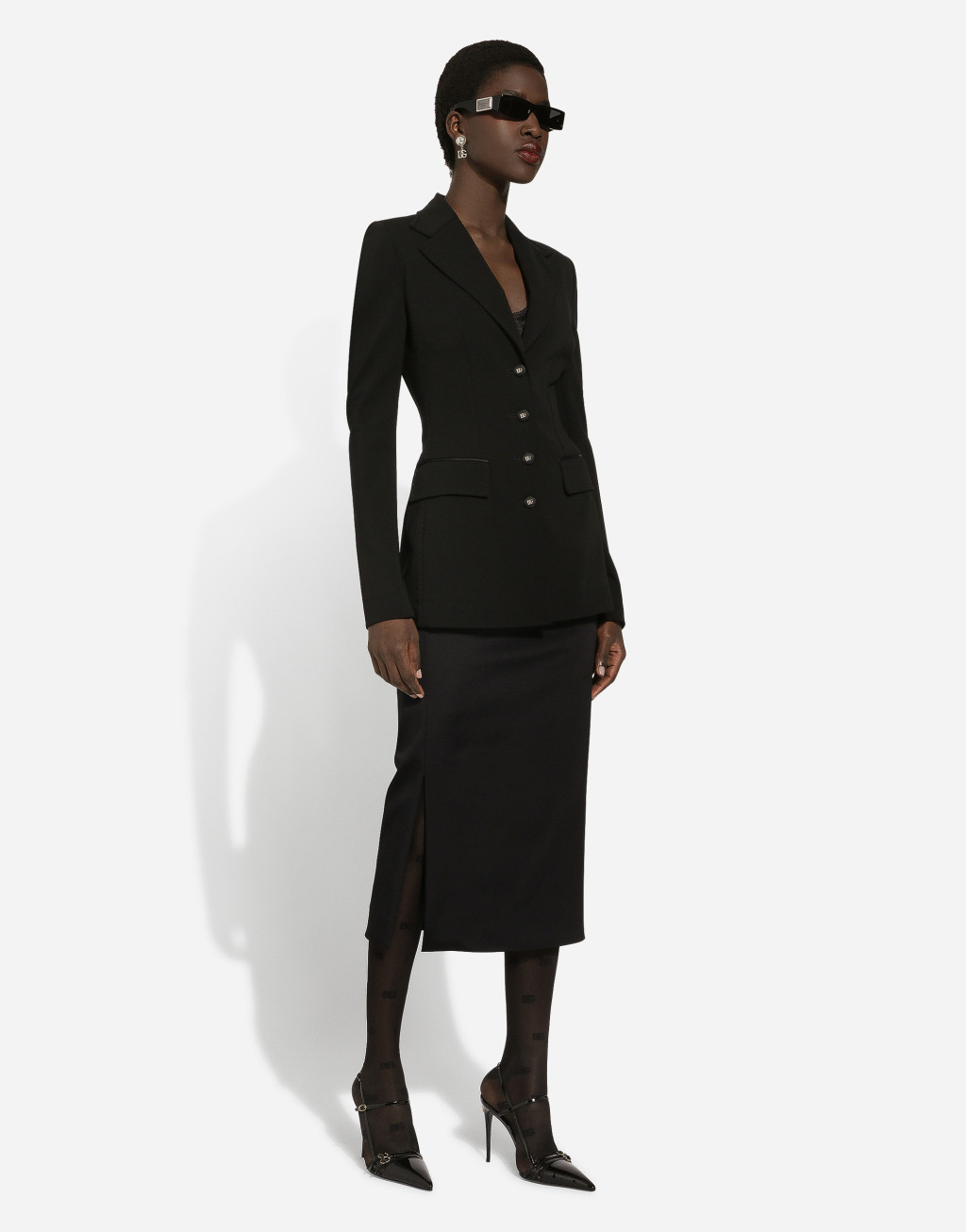 Punto Milano 平纹针织单排扣 Turlington 夹克5