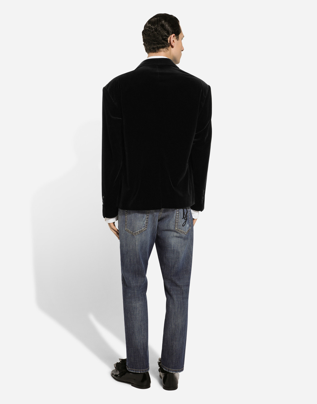 天鹅绒单排扣阔型夹克3