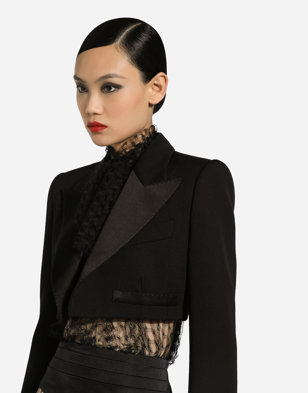 羊毛华达呢单排扣礼服 Spencer 短夹克6