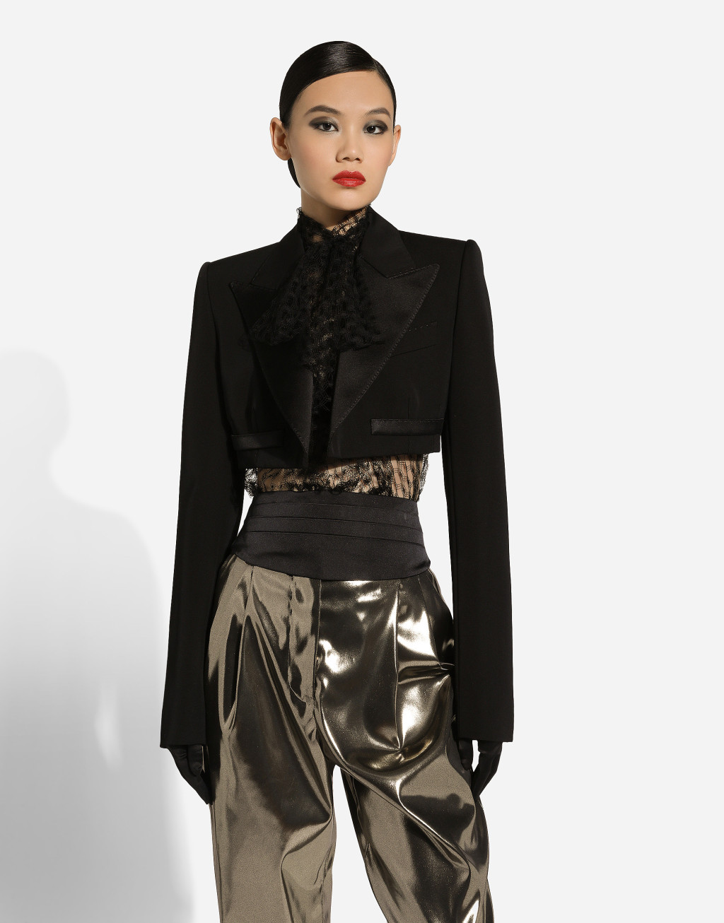 羊毛华达呢单排扣礼服 Spencer 短夹克5