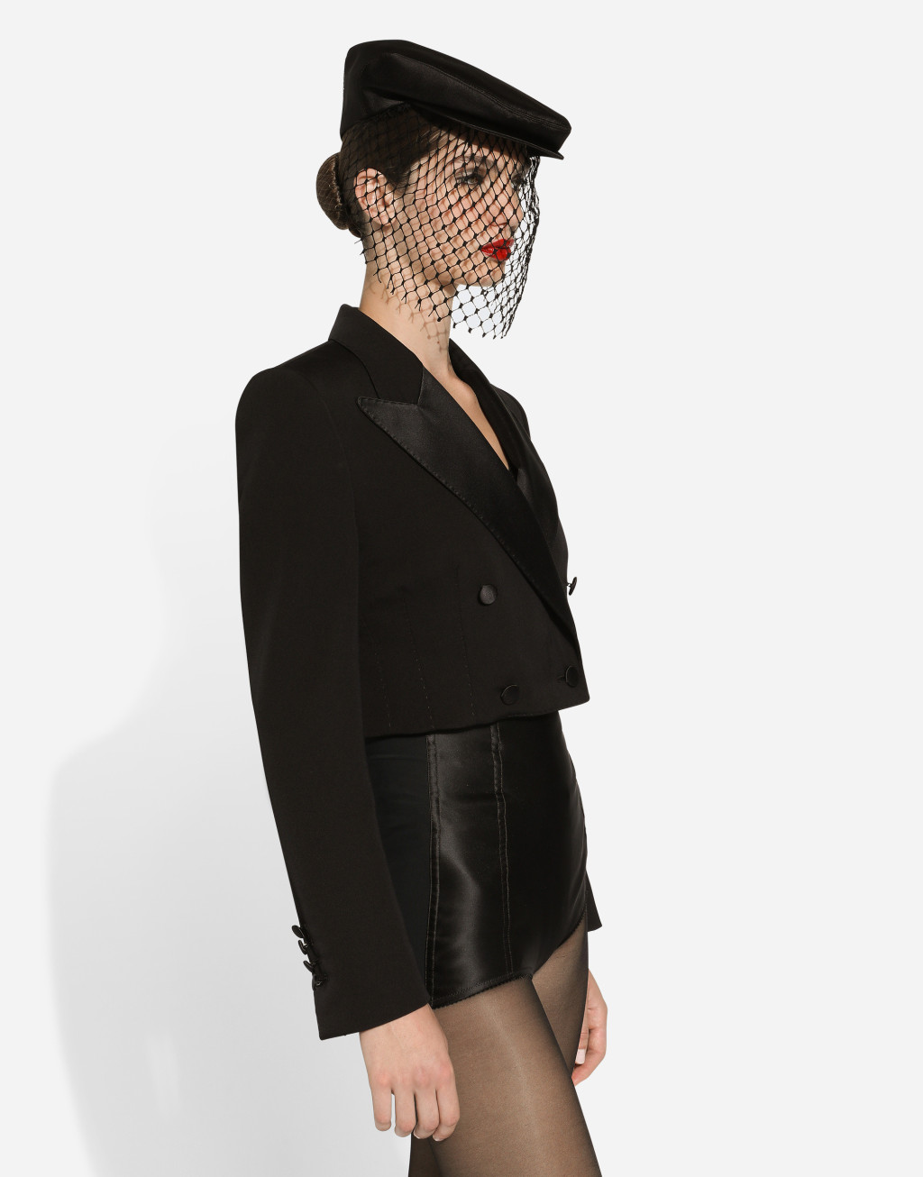 羊毛华达呢双排扣礼服短夹克5