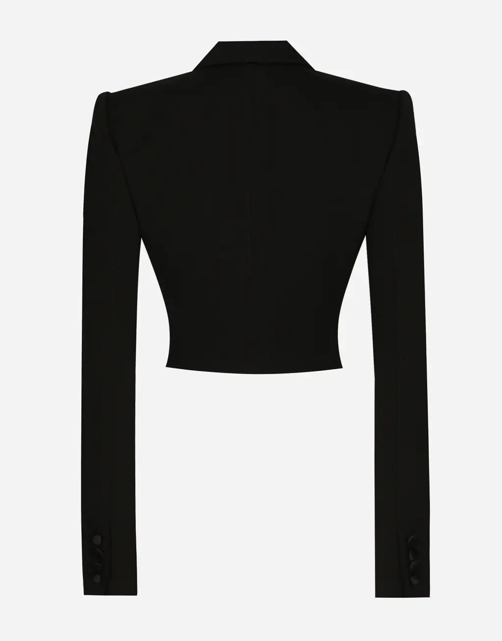 羊毛华达呢双排扣礼服短夹克