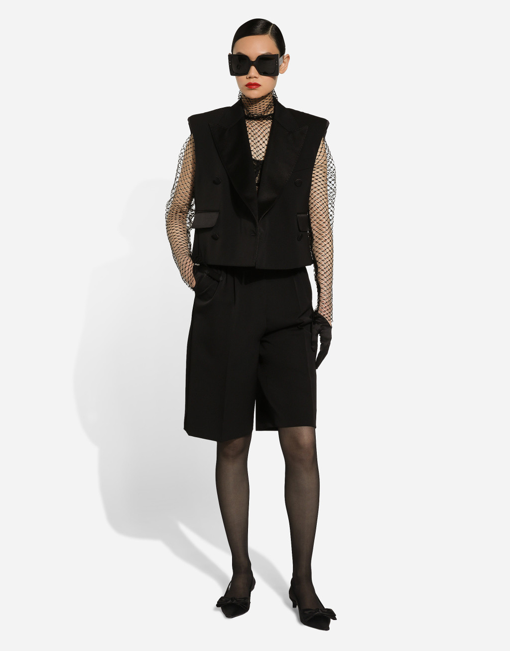 羊毛华达呢双排扣礼服无袖夹克3