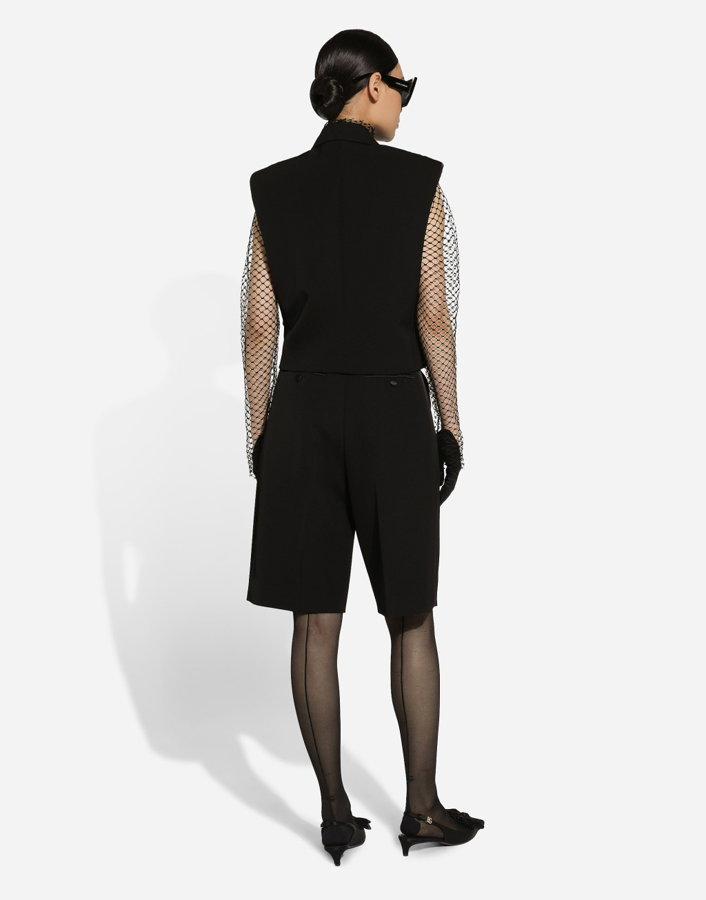 羊毛华达呢双排扣礼服无袖夹克4