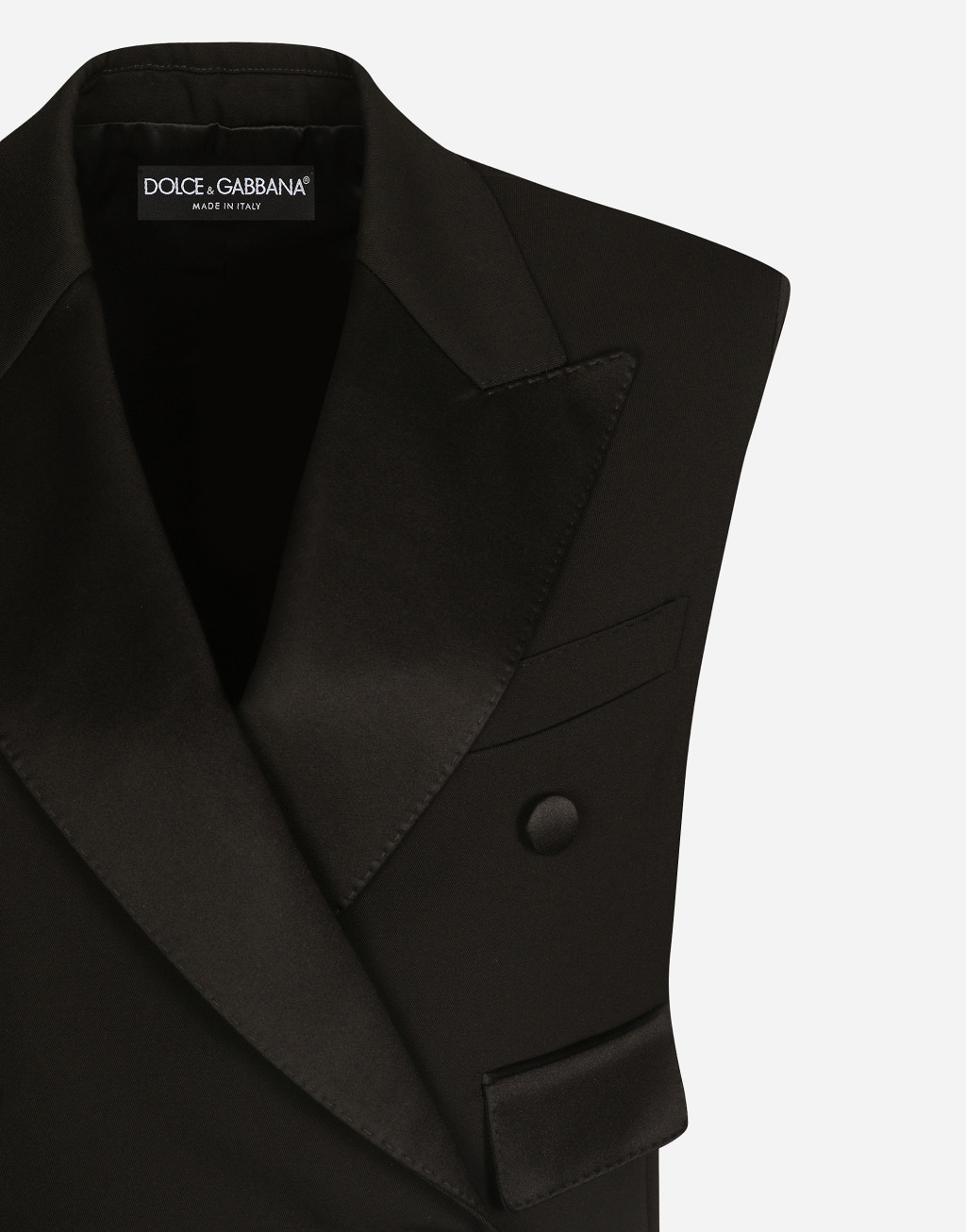 羊毛华达呢双排扣礼服无袖夹克8