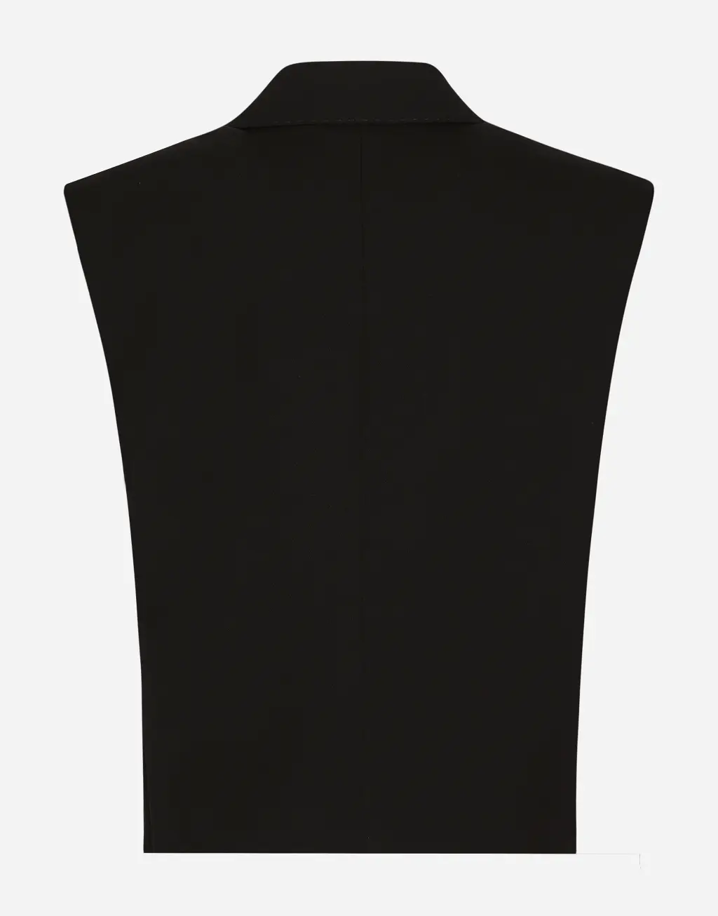 羊毛华达呢双排扣礼服无袖夹克