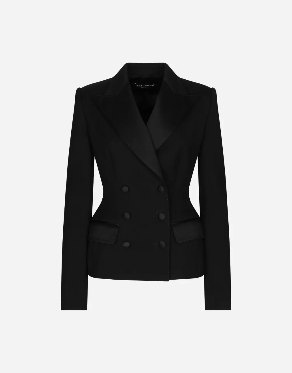 双层弹力羊毛 Dolce 双排扣礼服夹克