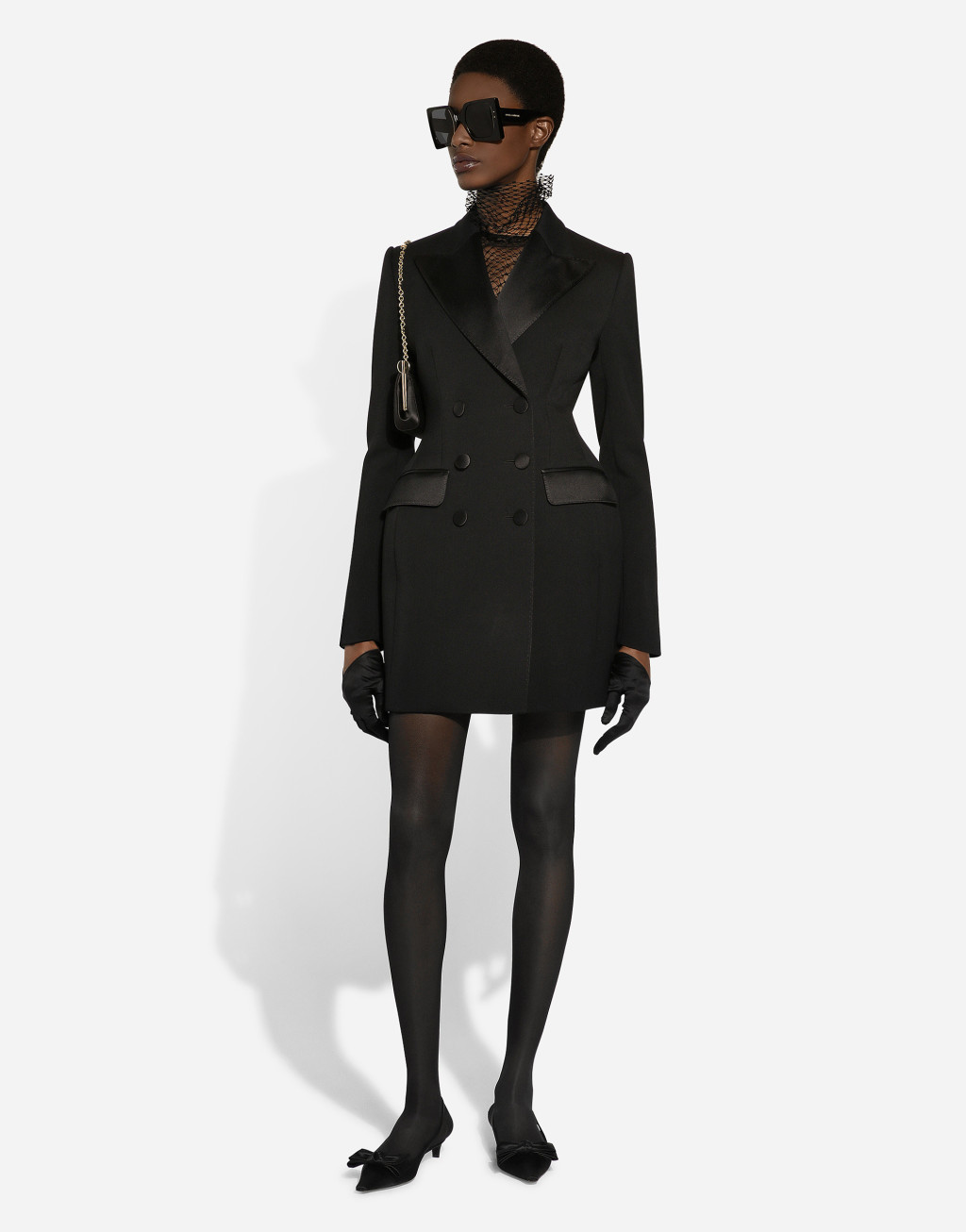 弹力羊毛 Dolce 双排扣礼服长夹克3