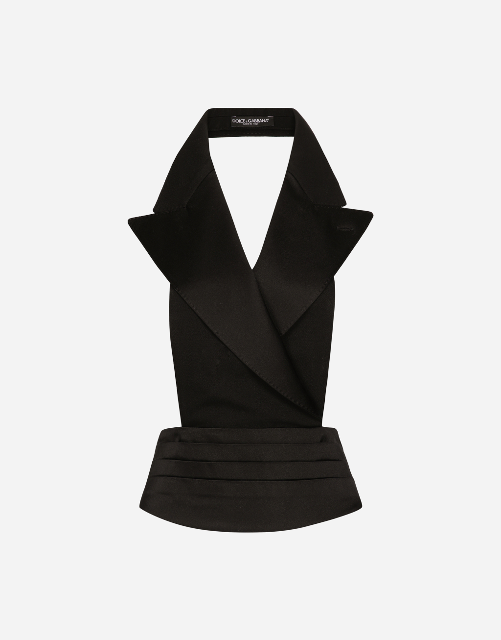 丝缎露背双排扣马甲1