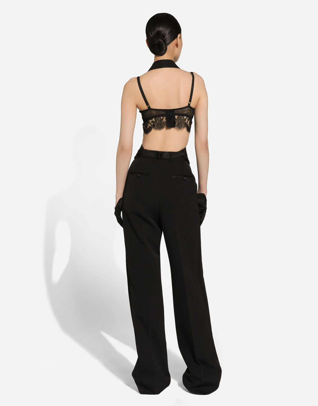 丝缎露背双排扣马甲4