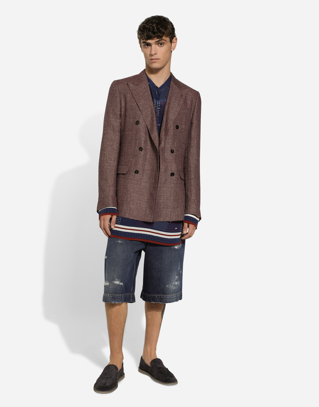 Taormina 亚麻混纺双排扣夹克5