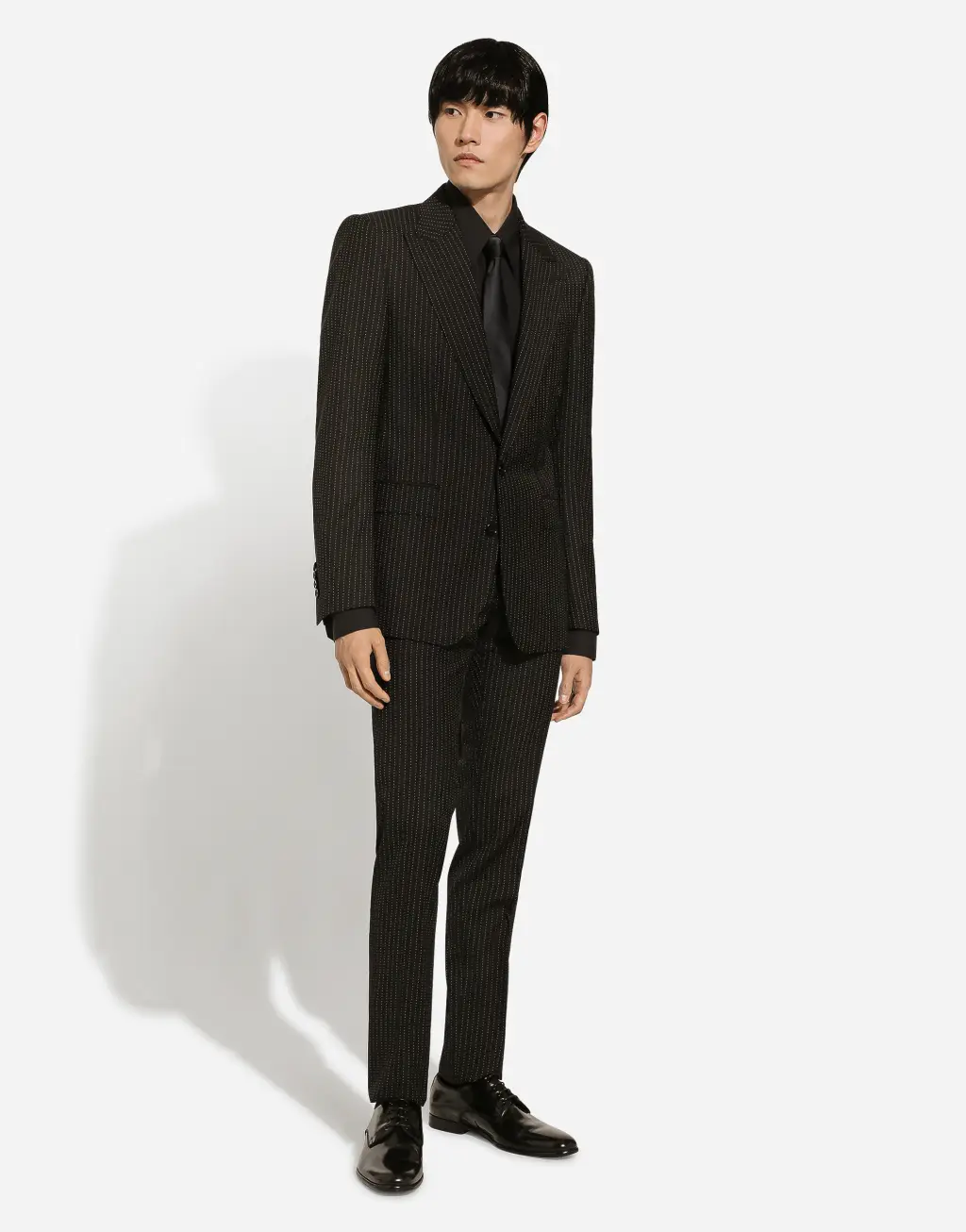 细条纹羊毛单排扣 Sicilia 夹克