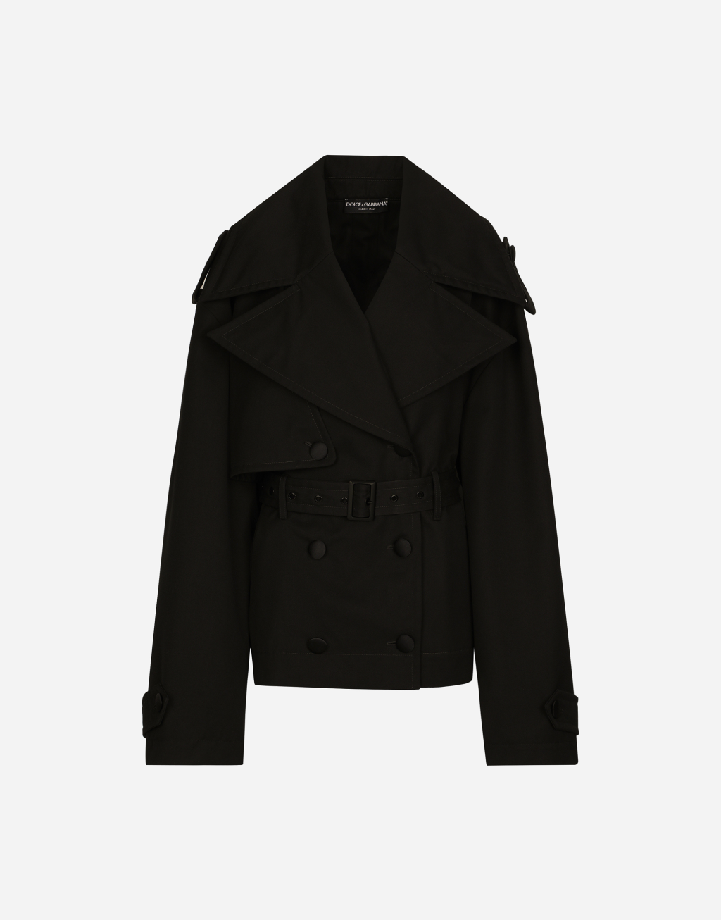 棉质腰带款双排扣夹克