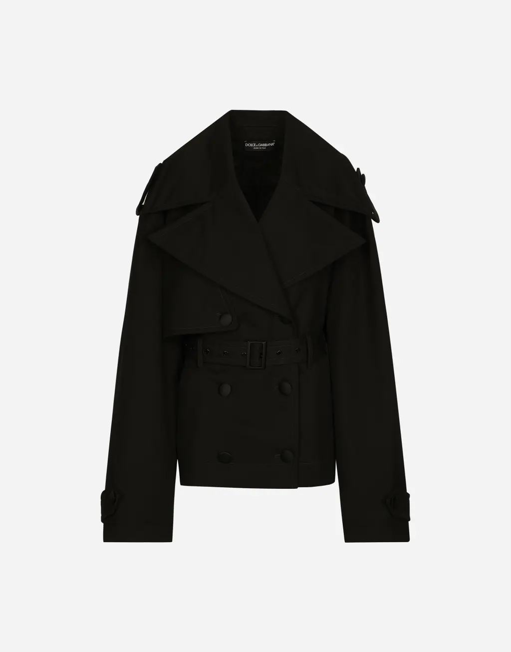 棉质腰带款双排扣夹克