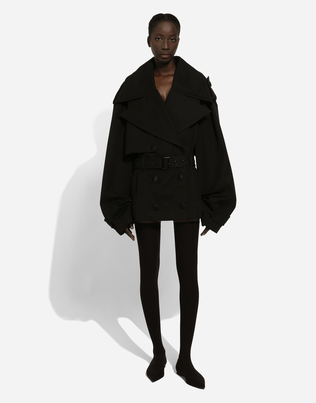 棉质腰带款双排扣夹克3