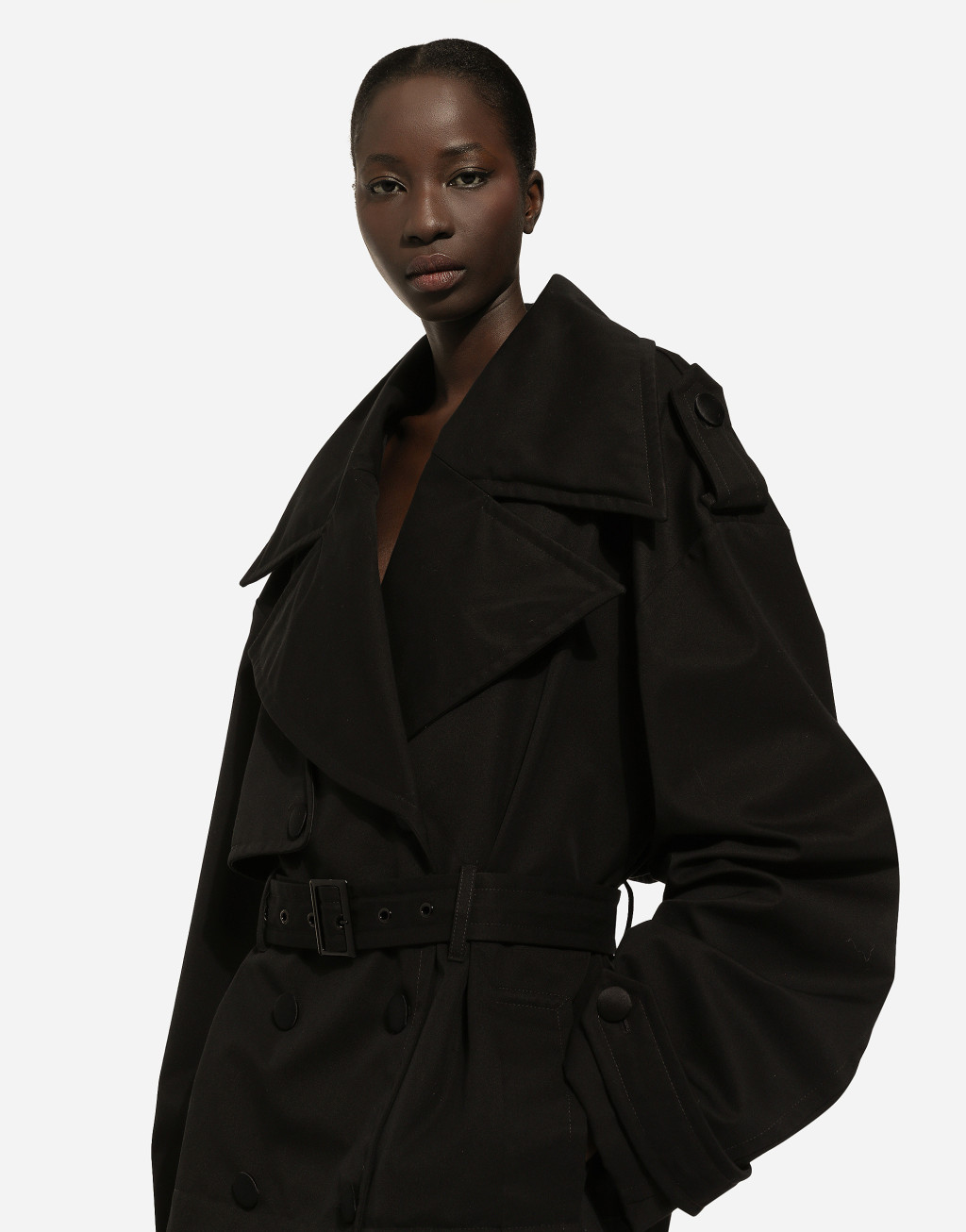 棉质腰带款双排扣夹克5