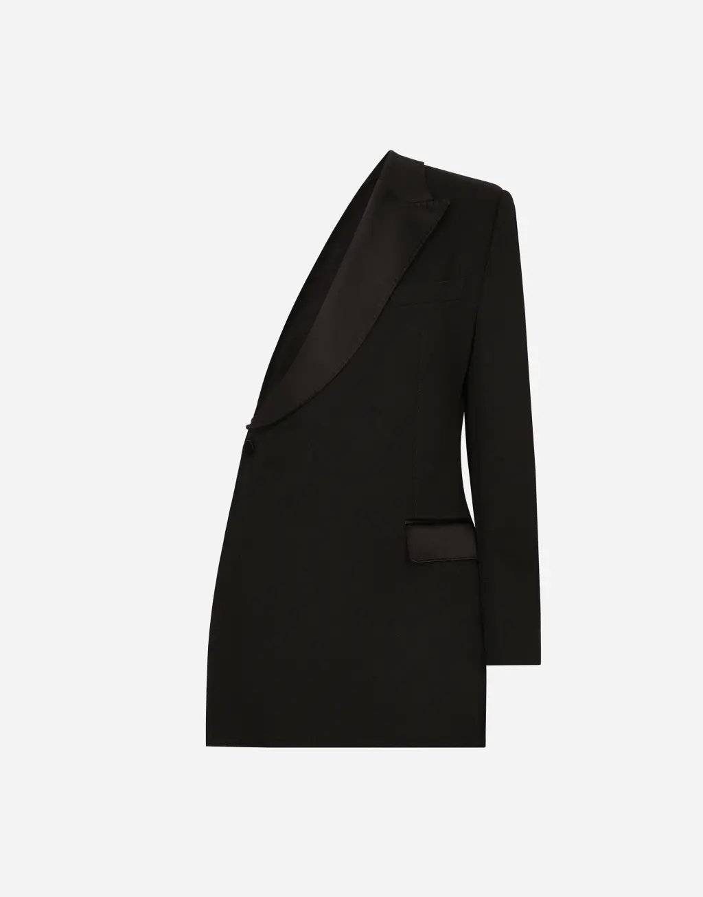 羊毛华达呢单肩夹克