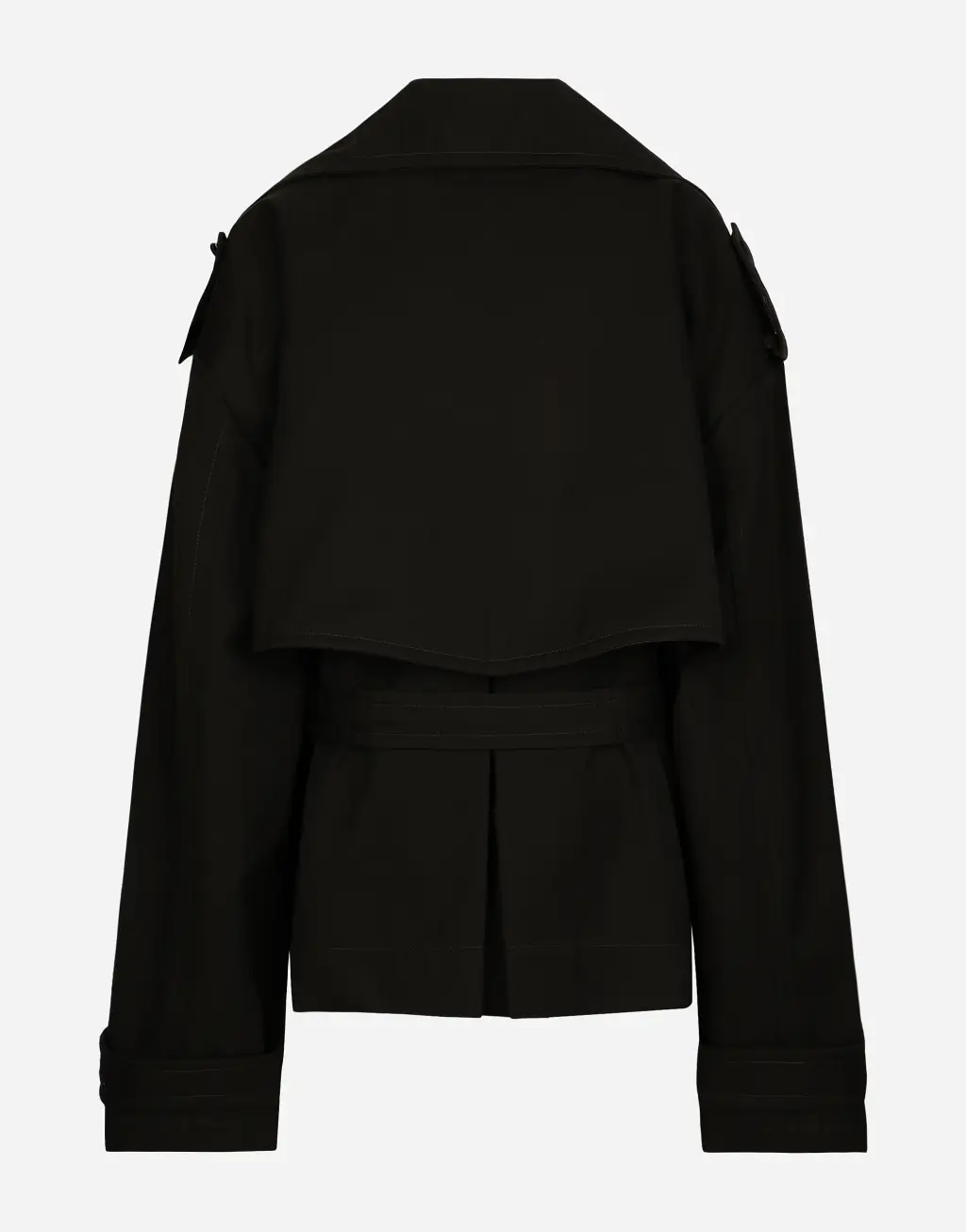 棉质腰带款双排扣夹克