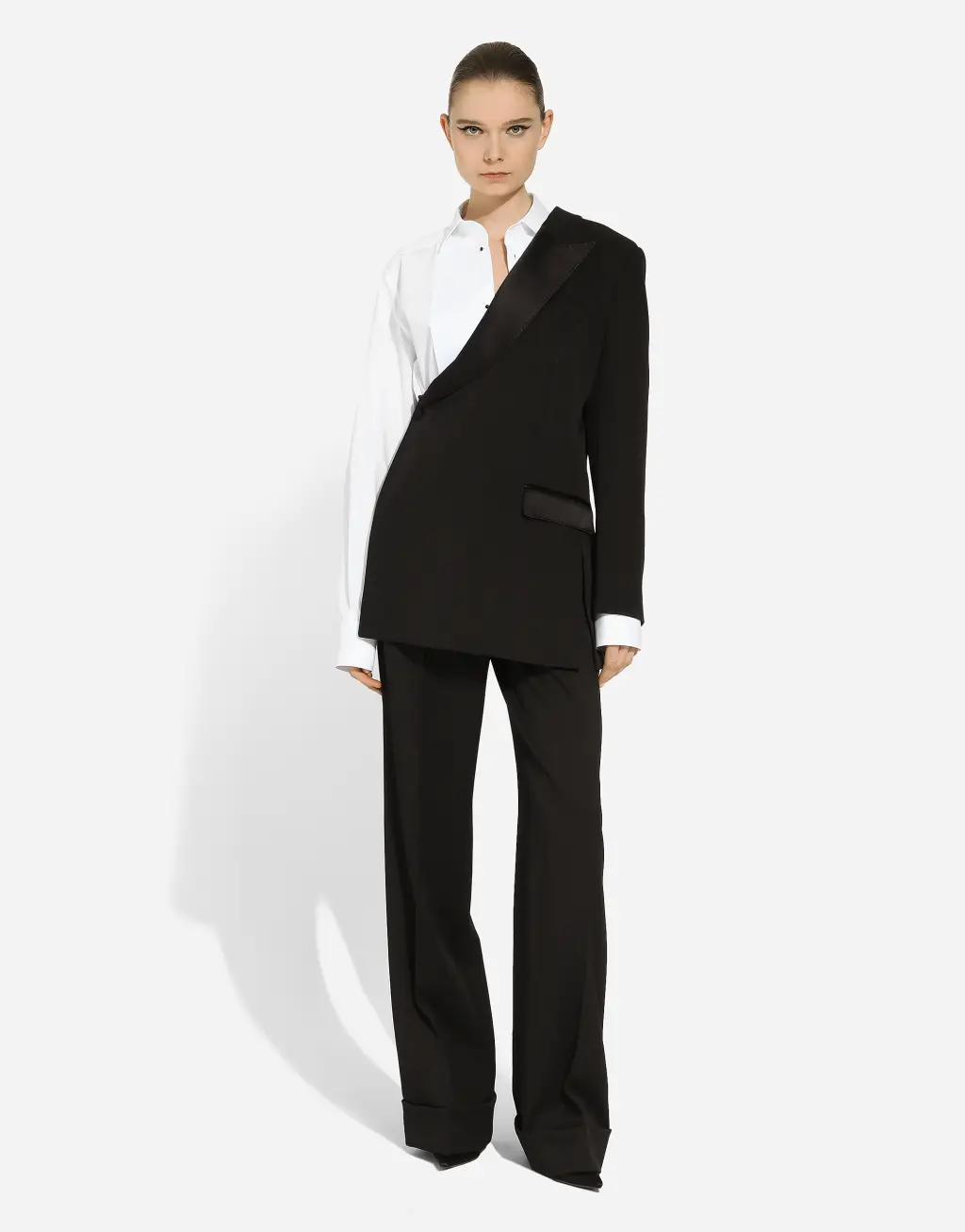 羊毛华达呢单肩夹克