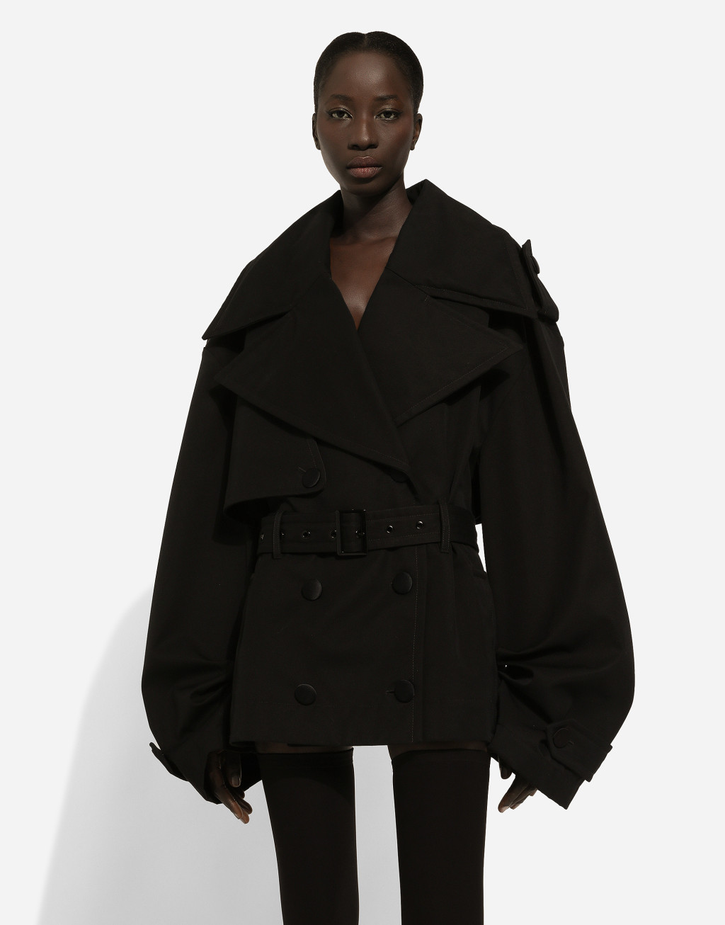 棉质腰带款双排扣夹克10