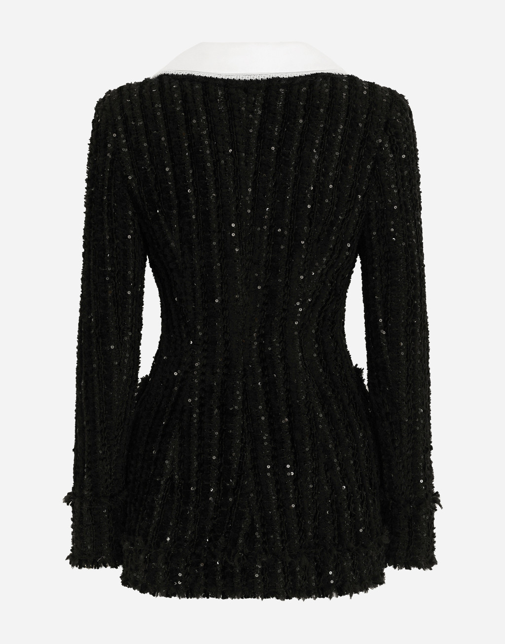 缎布衣领亮片刺绣粗花呢夹克2