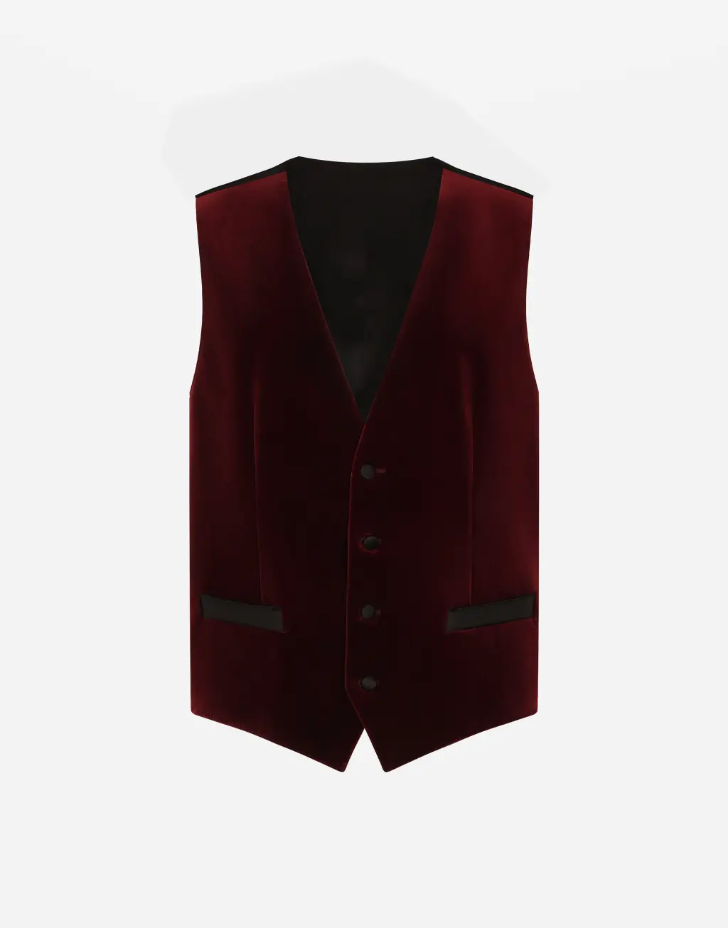 天鹅绒单排扣马甲