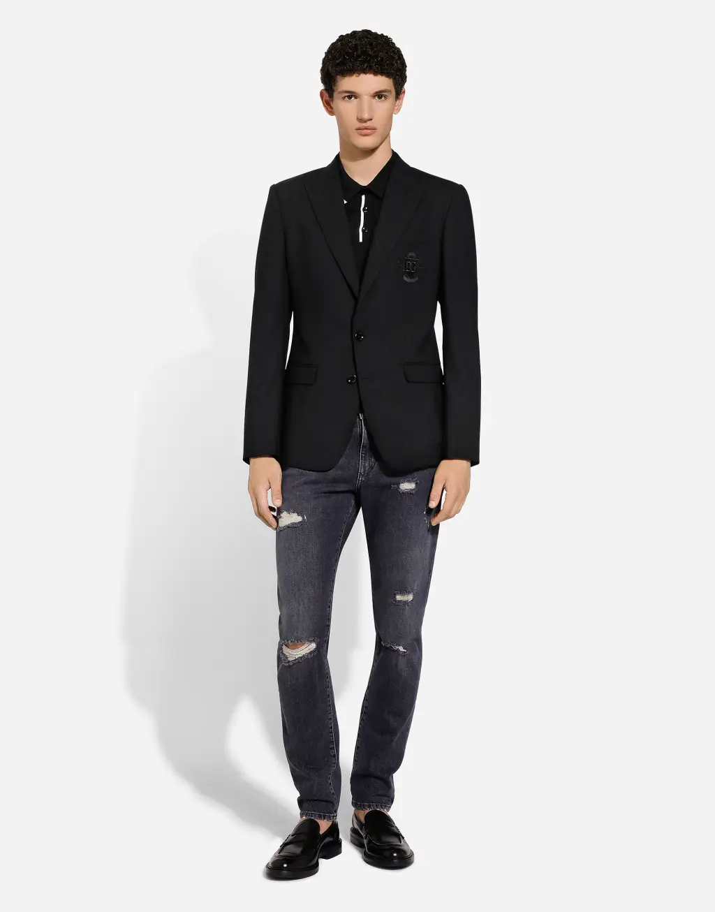 DG 拼饰羊毛单排扣 Taormina 夹克