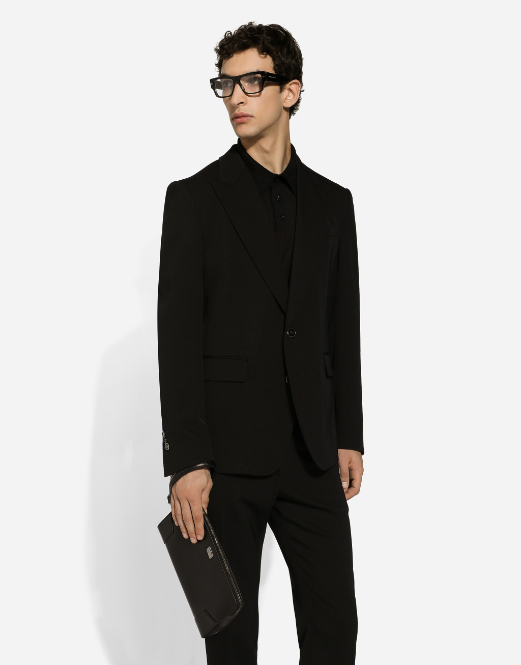 科技华达呢单排扣夹克4