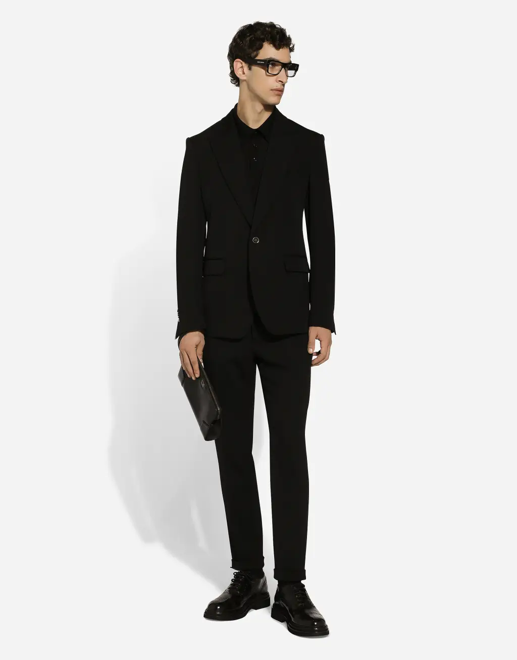 科技华达呢单排扣夹克