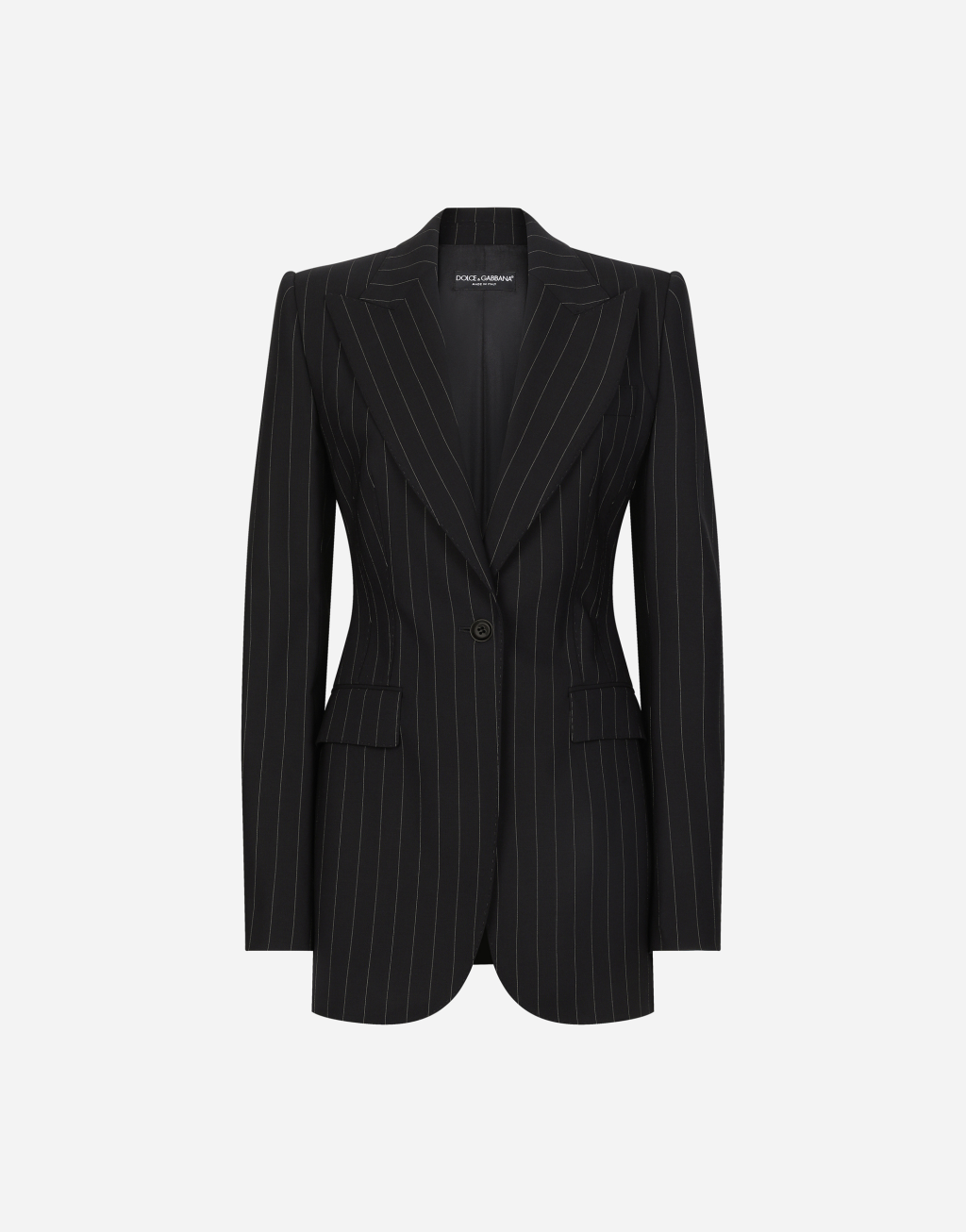 细条纹羊毛单排扣 Turlington 夹克1