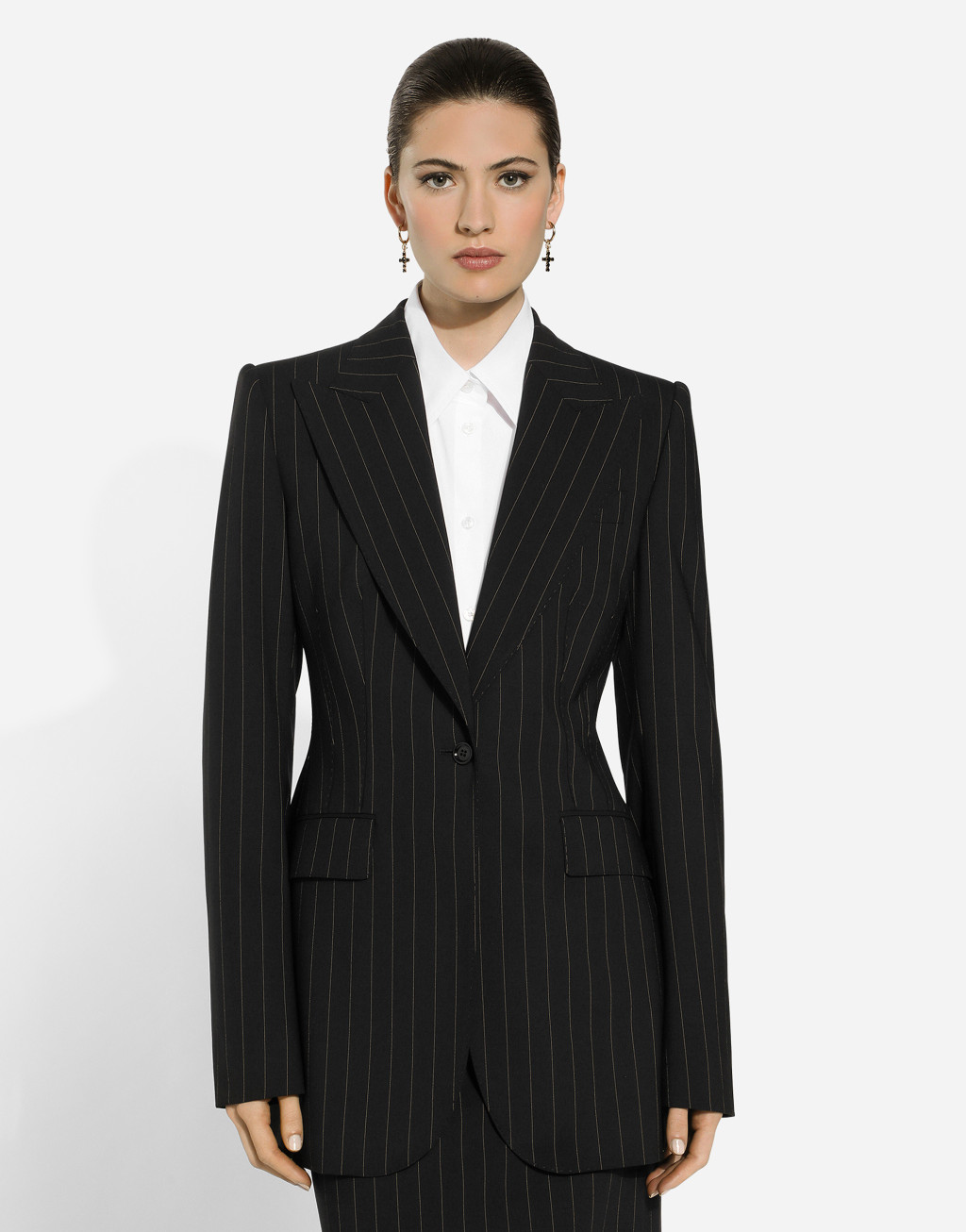 细条纹羊毛单排扣 Turlington 夹克4