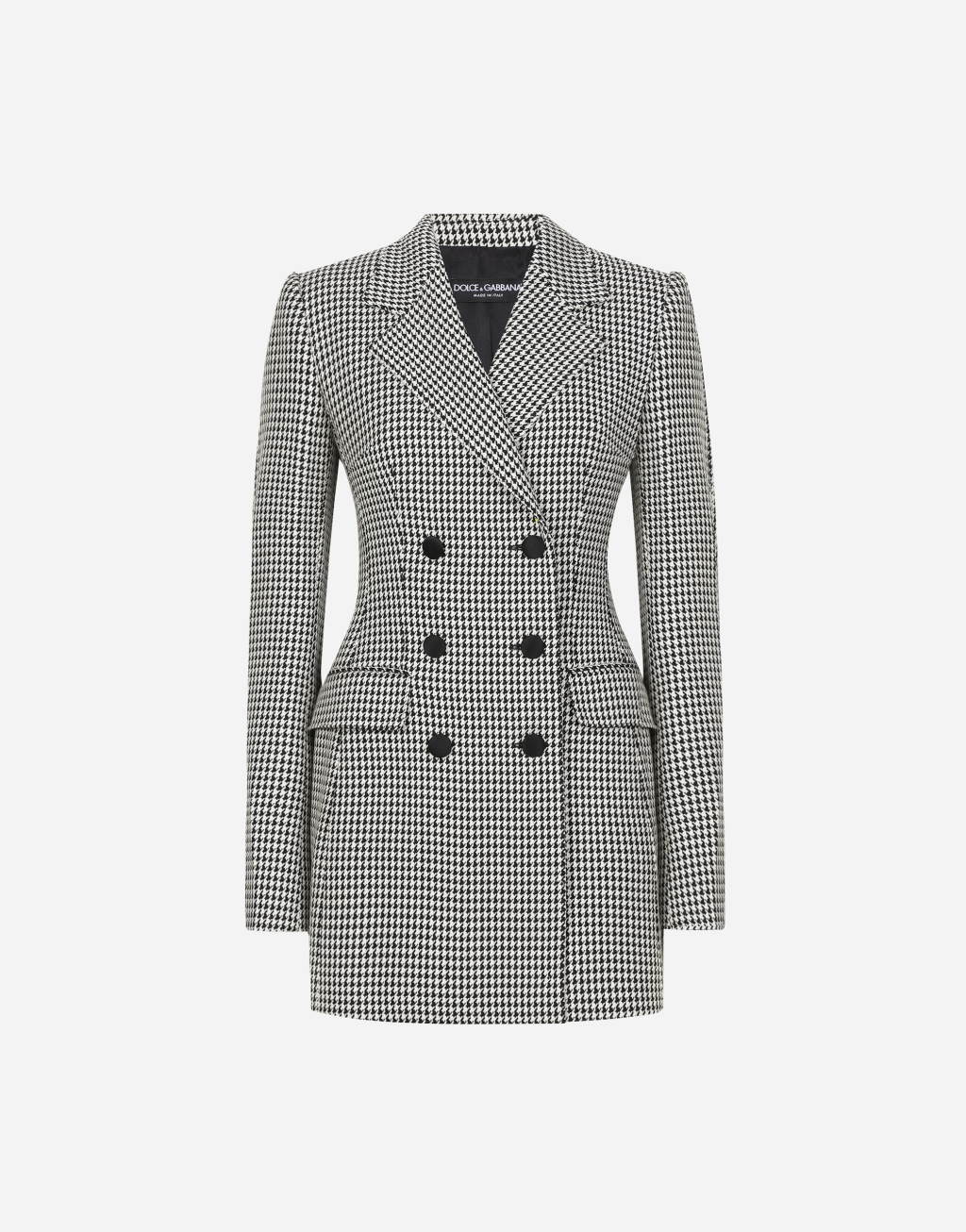 千鸟格纹双排扣夹克