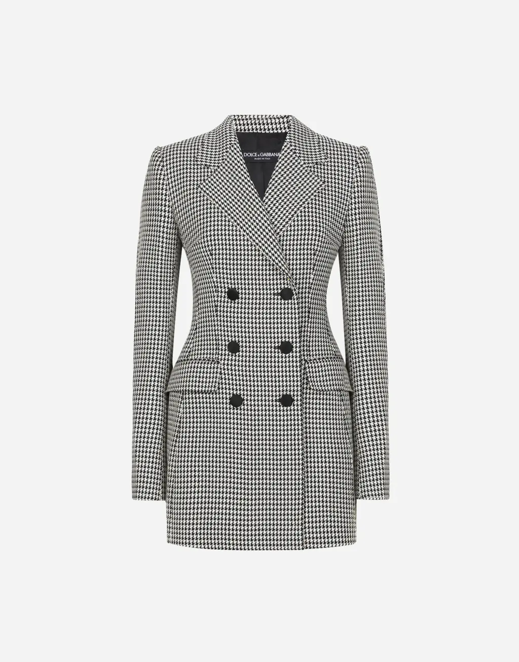 千鸟格纹双排扣夹克