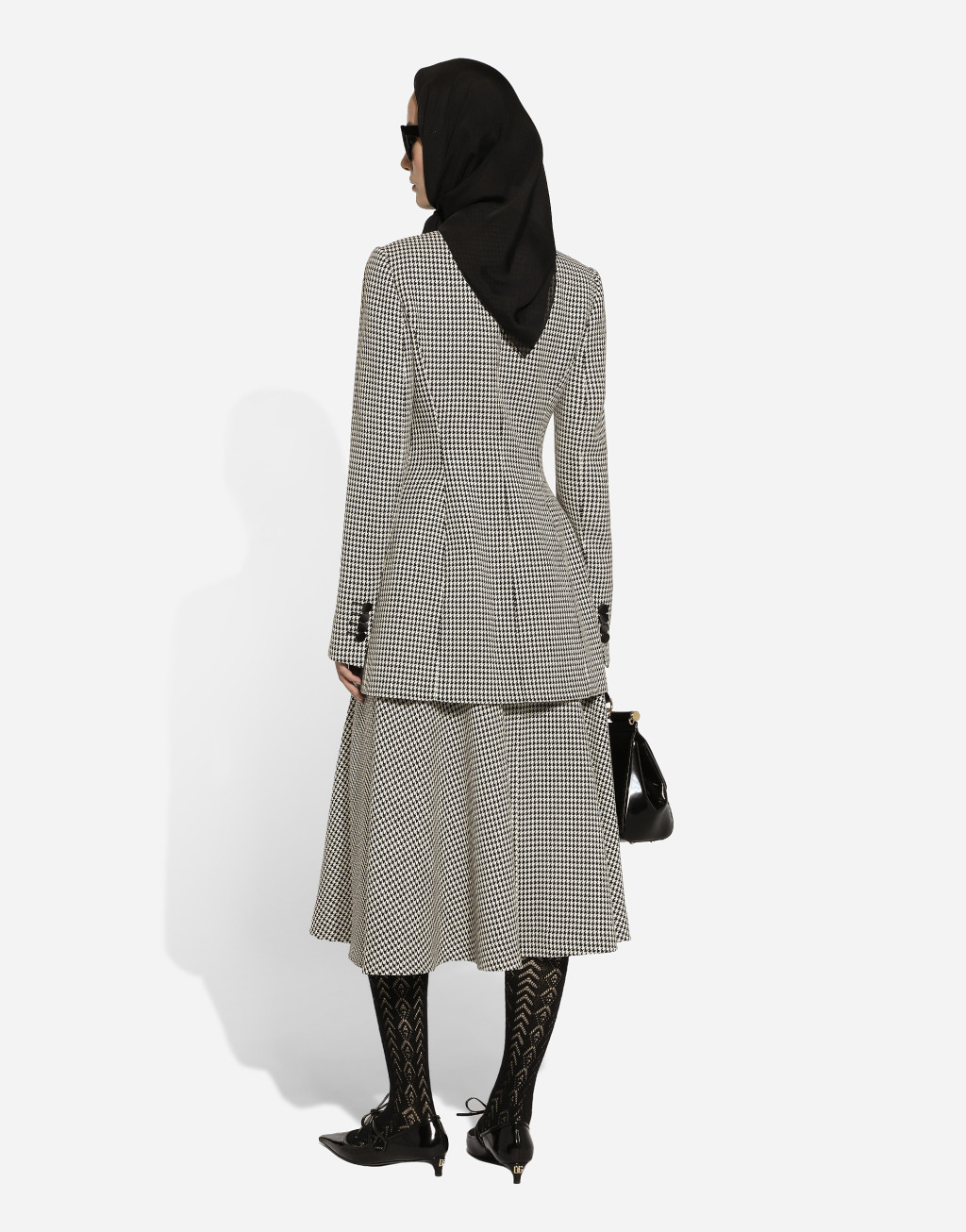 千鸟格纹双排扣夹克3