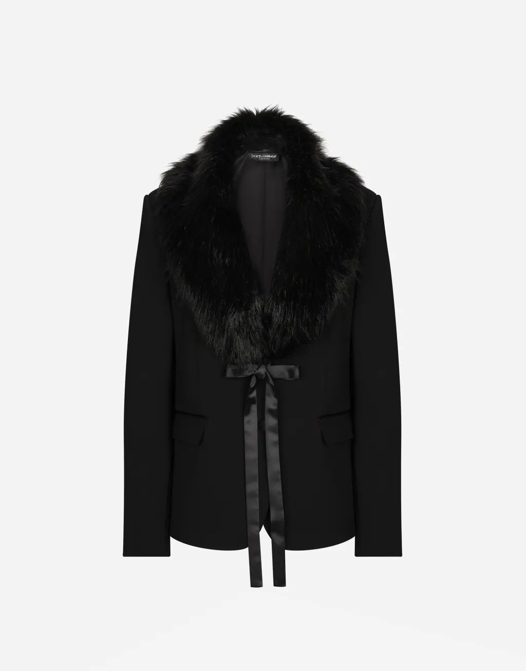 人造皮草衣领羊毛夹克