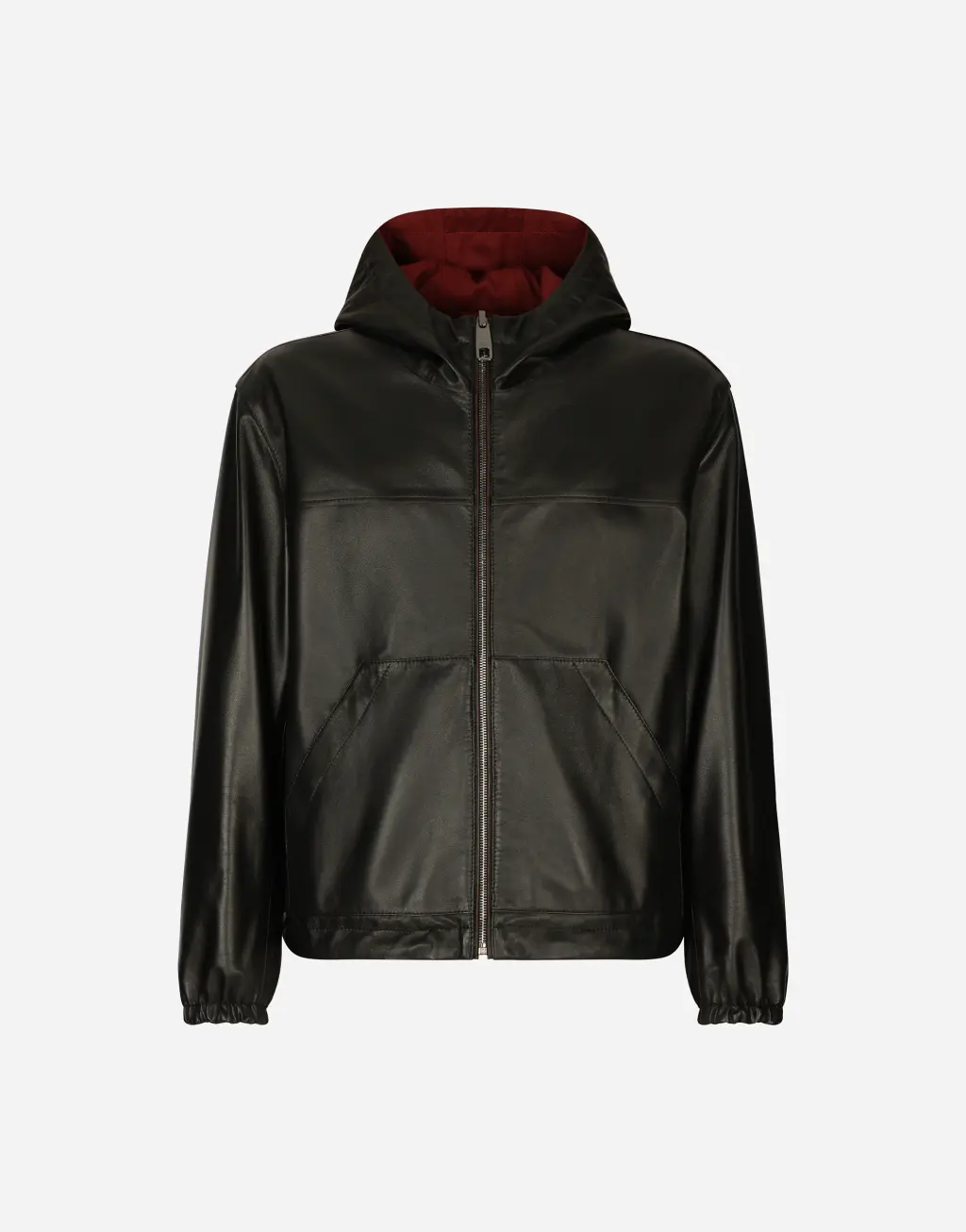 弹力羊毛与皮革双面外套