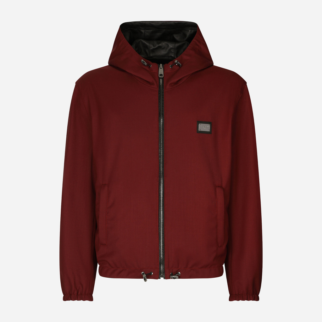 弹力羊毛与皮革双面外套6