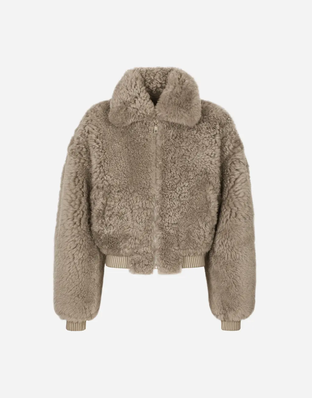 山羊皮毛连帽外套