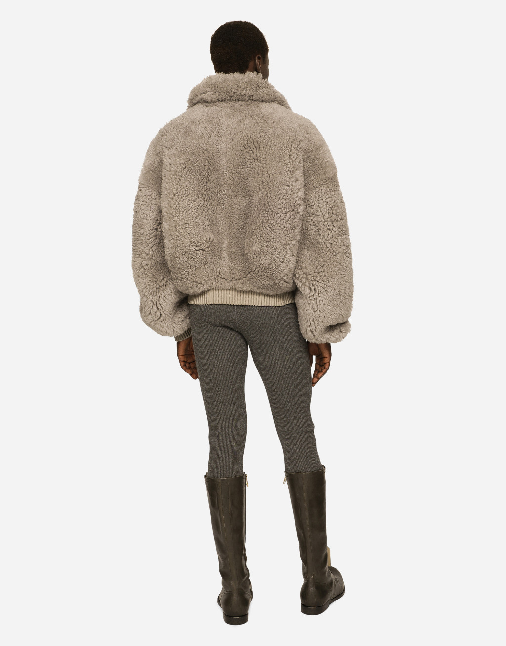 山羊皮毛连帽外套3