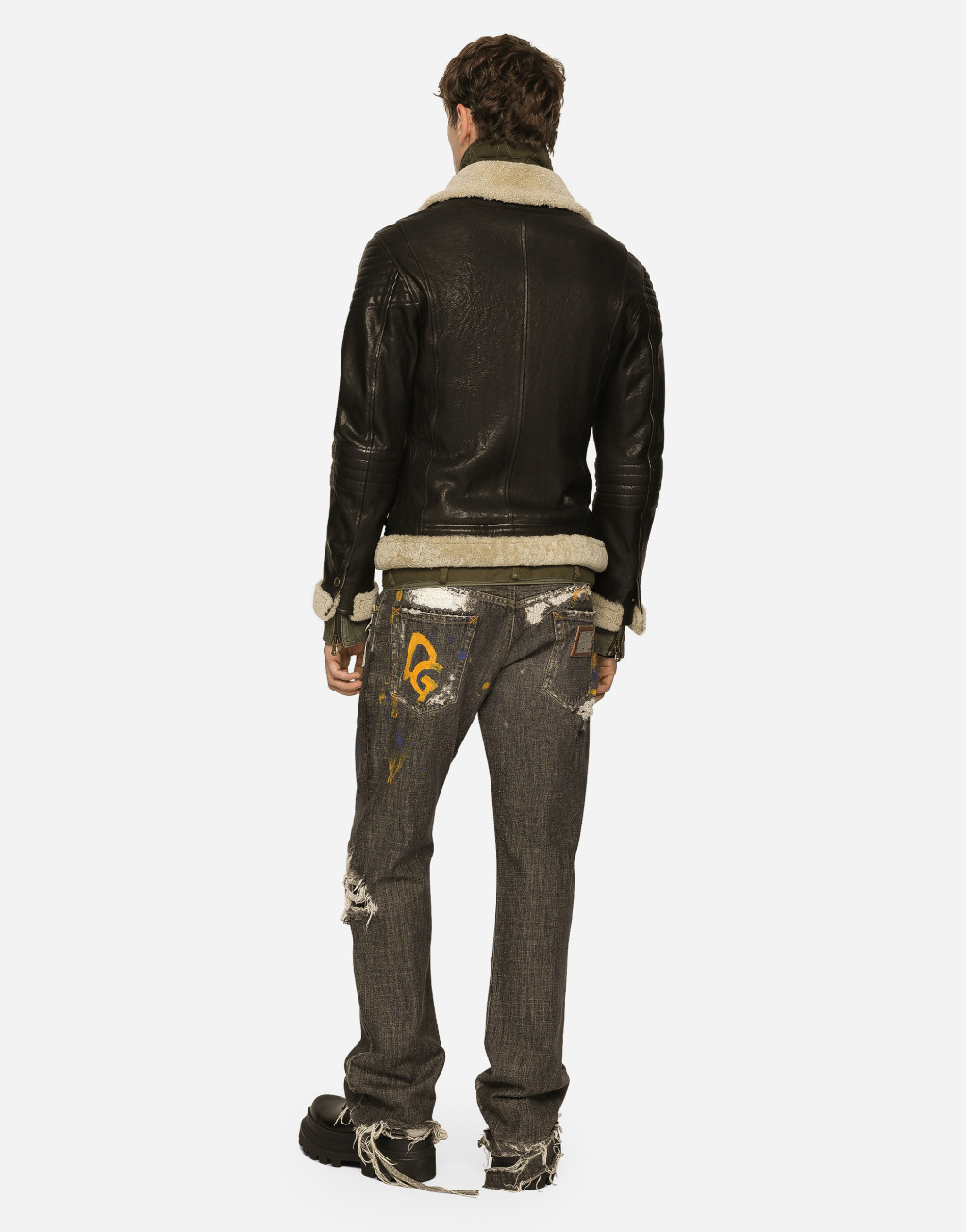 羊皮革毛细节欧洲牛皮外套3