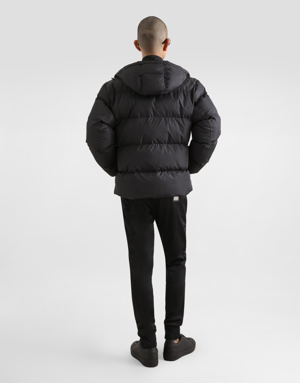 标牌尼龙连帽羽绒服3