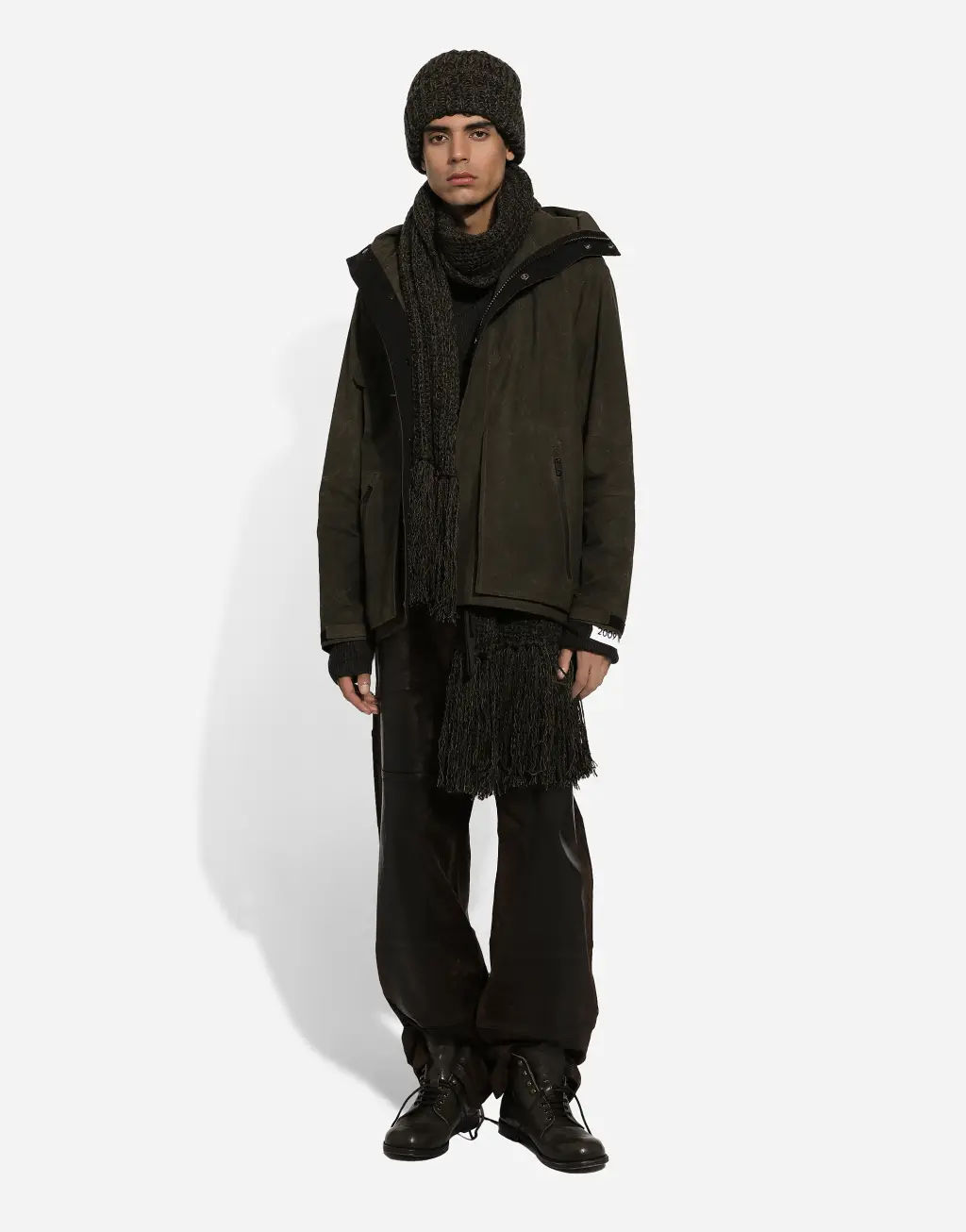 科技帆布连帽含衬外套