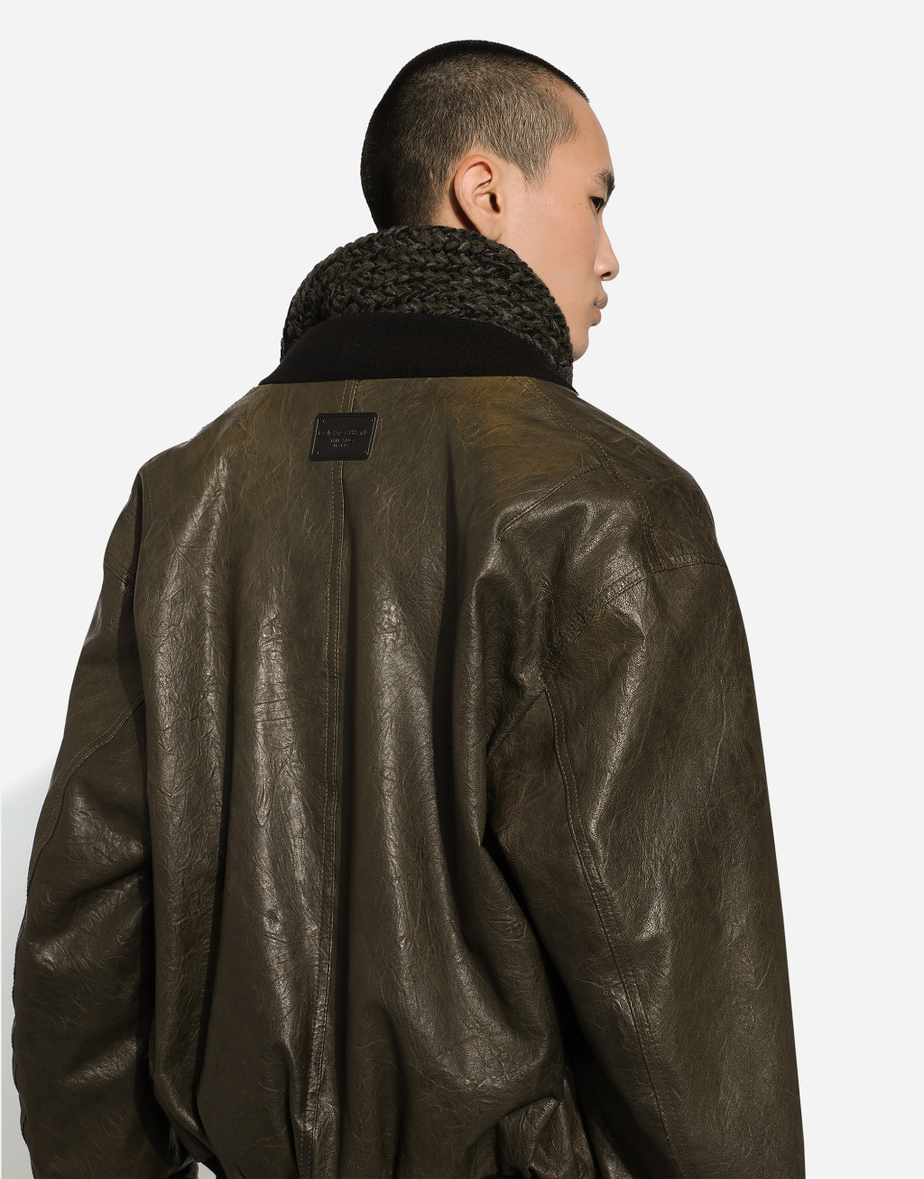 皮革含衬飞行夹克4