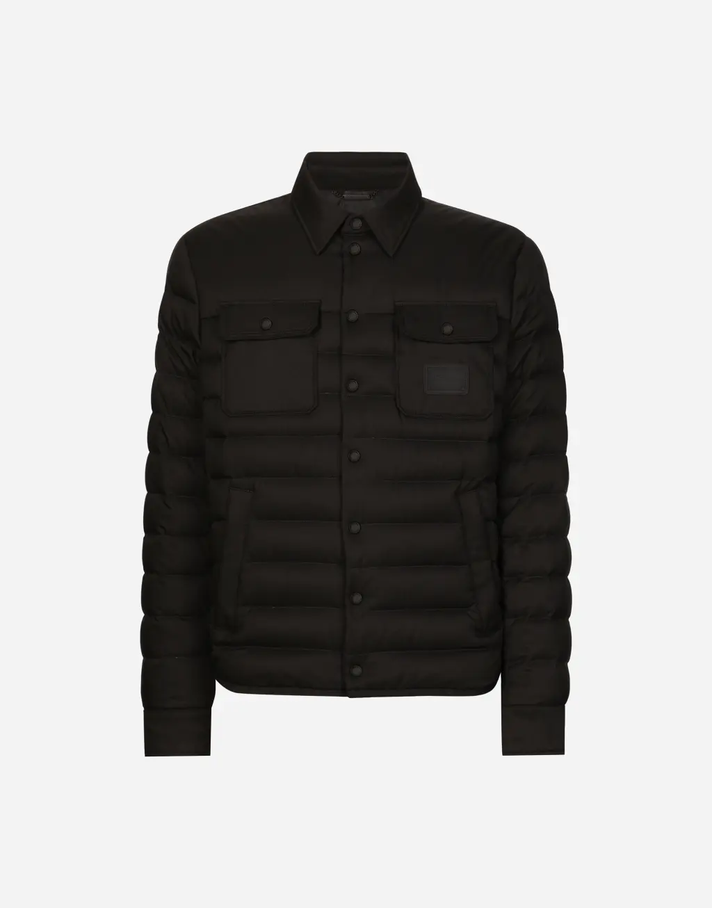 衬衫领缎布衬垫外套