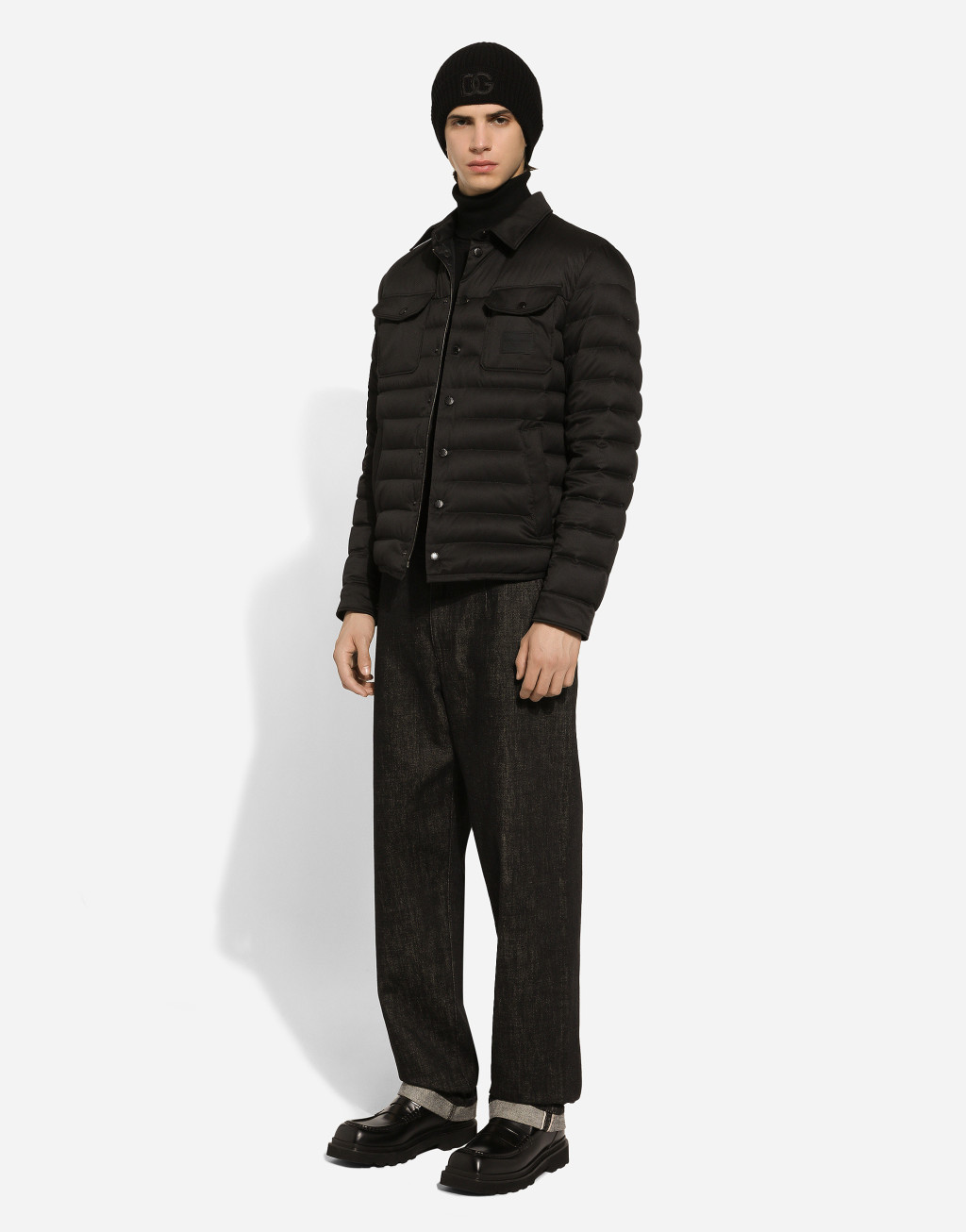 衬衫领缎布衬垫外套5