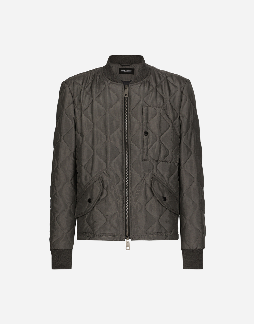 科技帆布绗缝飞行夹克1