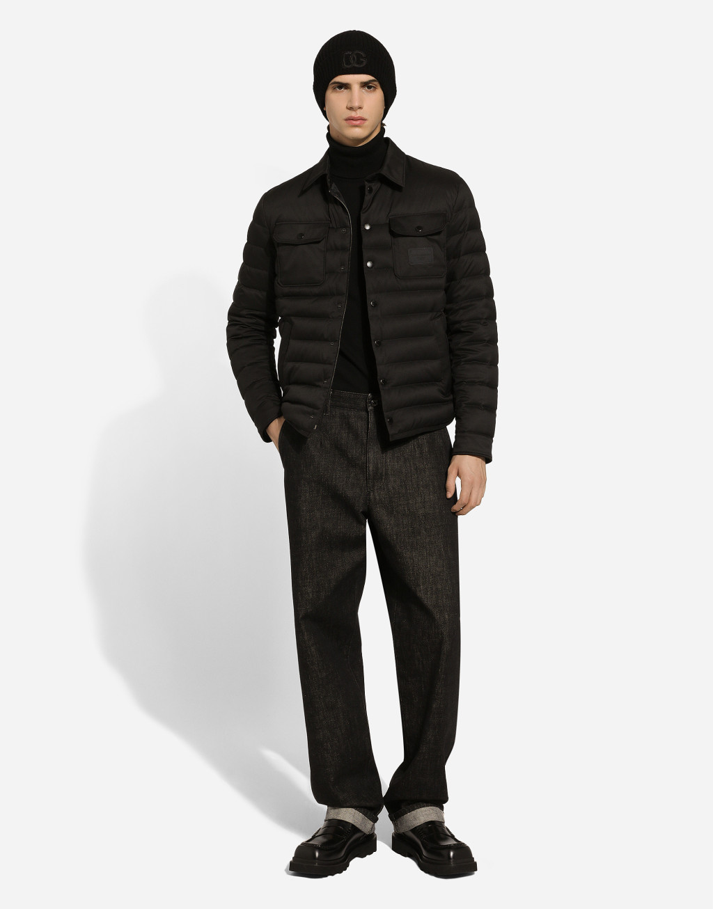 衬衫领缎布衬垫外套2