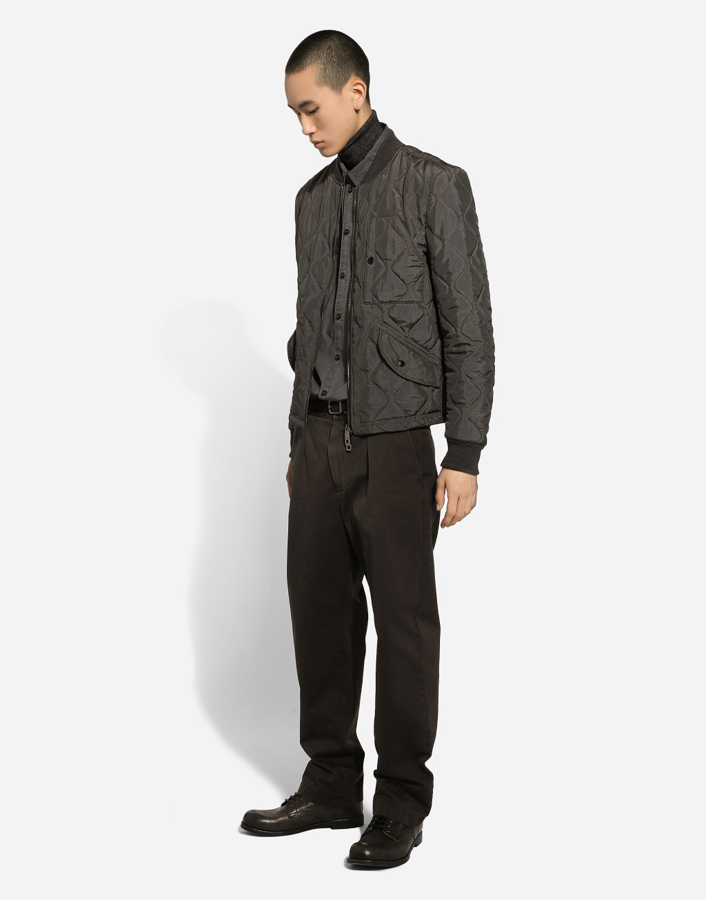 科技帆布绗缝飞行夹克5