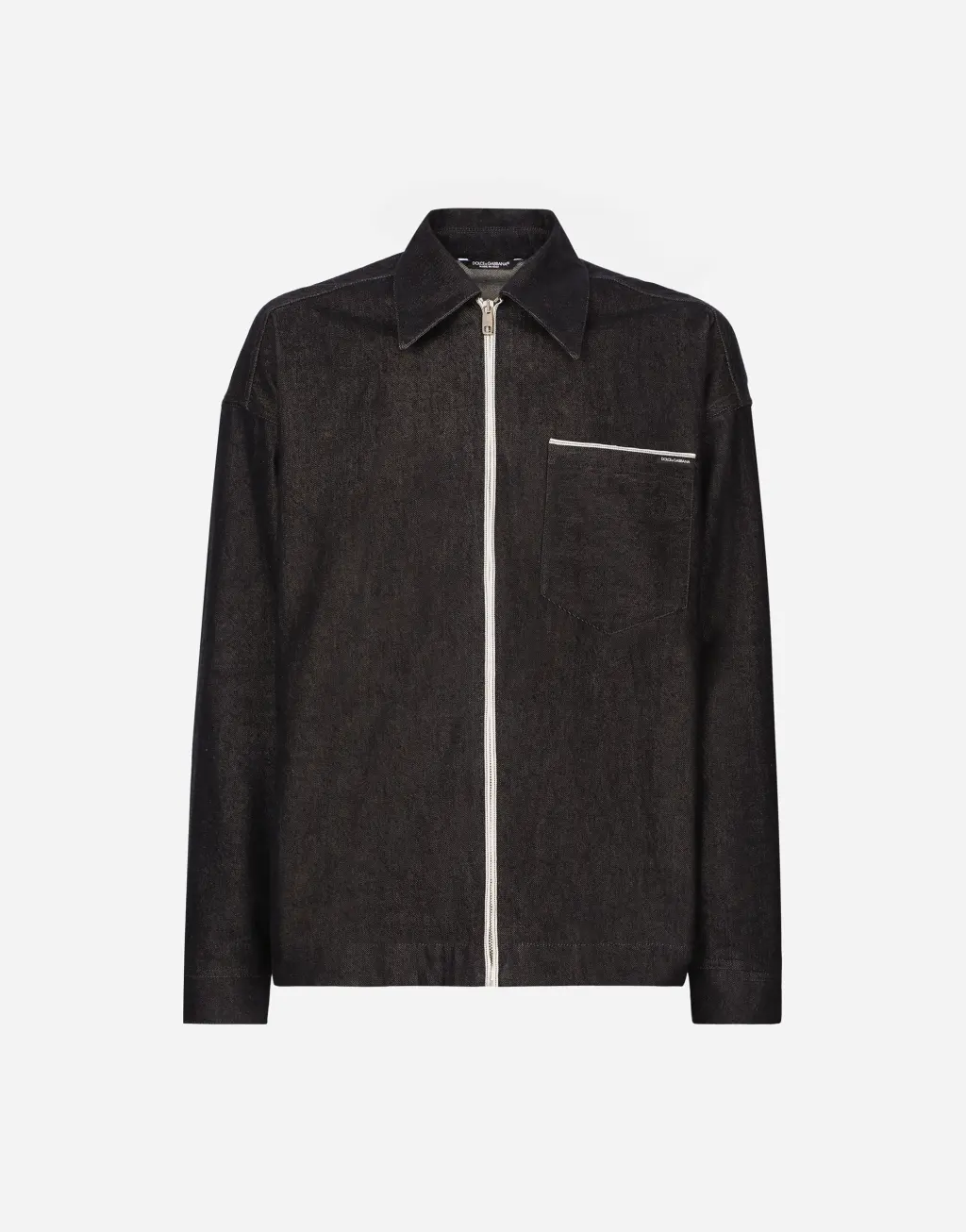 拉链缉缝丹宁外套